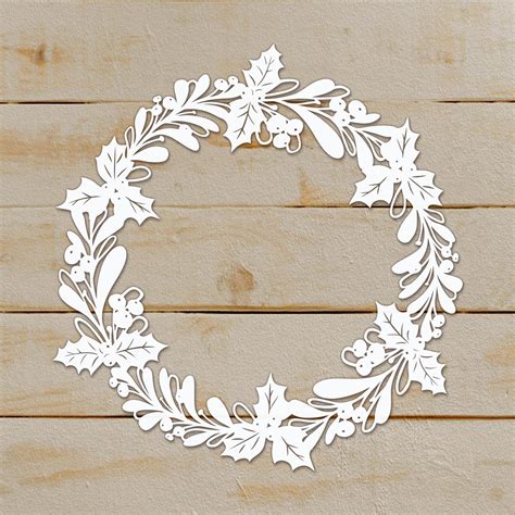 Download Free Sweet Christmas Vector Wreaths for Cricut Machine
